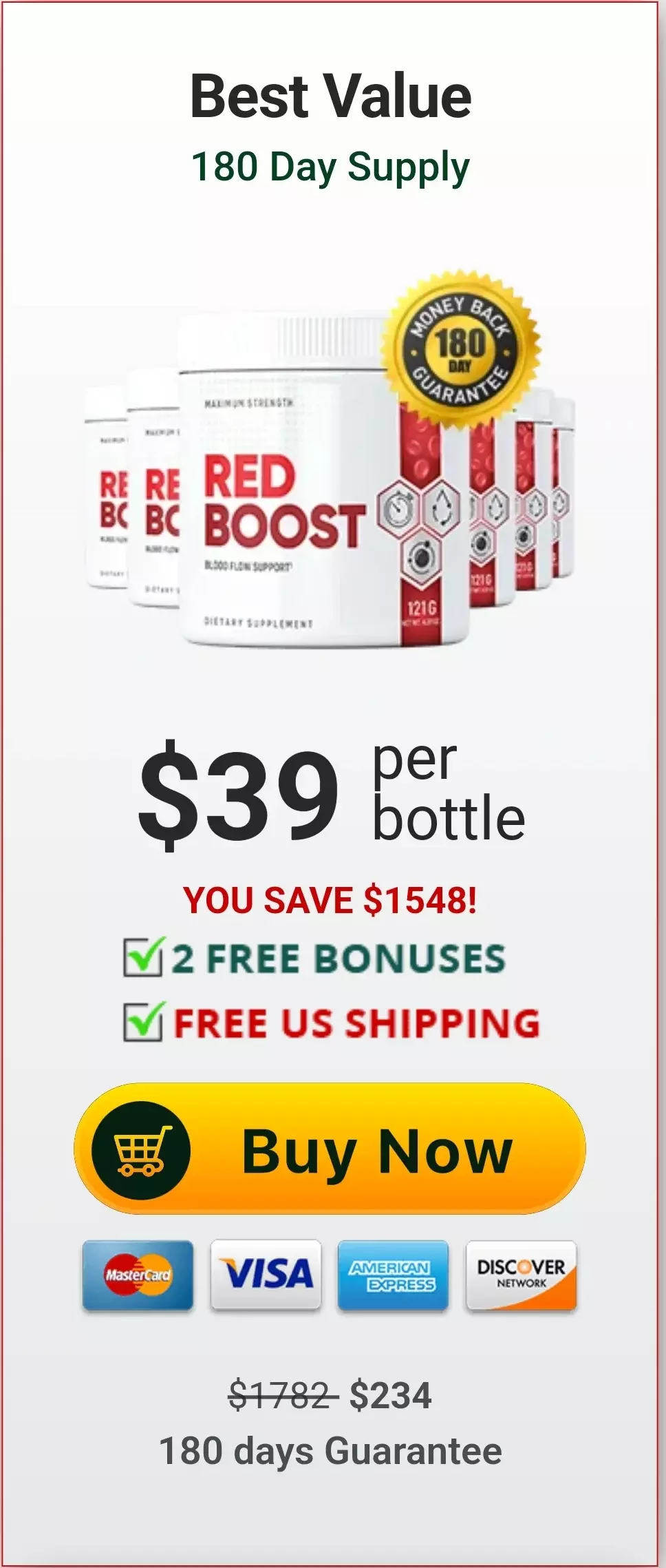Red Boost™ 6 bottles price